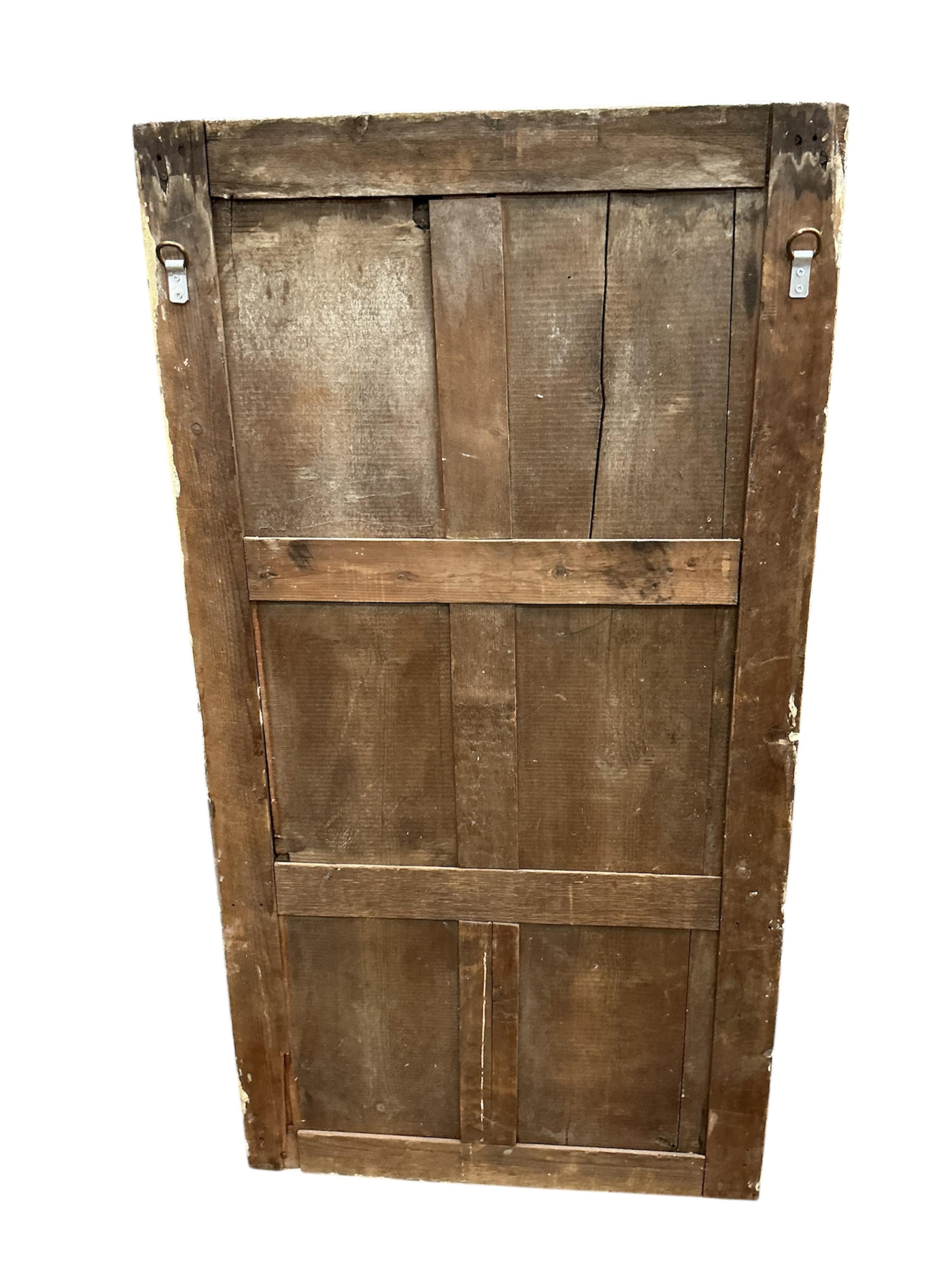 A Victorian rectangular painted wood and composition wall mirror, width 65cm, height 125cm